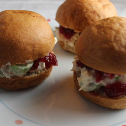 Delicious Little Turkey Sandwiches are Made with Cranberry Sauce