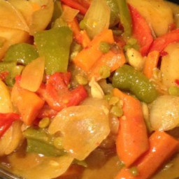 Delightful Indian Coconut Vegetarian Curry in the Slow Cooker Recipe