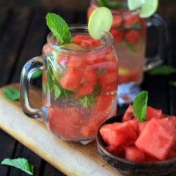 Detox Treatment For Weight Loss With Watermelon, Mint And Lime Water