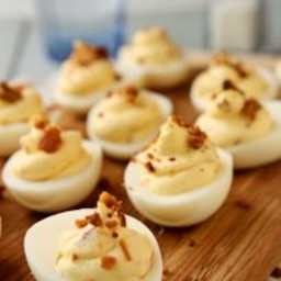 Deviled Eggs with Bacon and Cream Cheese
