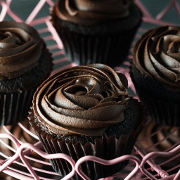 Devil's Food Cupcakes with Dark Chocolate Frosting