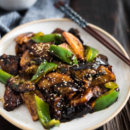 Di San Xian (Fried Potato, Eggplant and Pepper in Garlic Sauce 地三鲜)