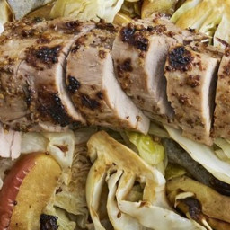 Dijon Pork with Apples and Cabbage Recipe