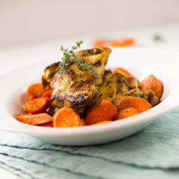 Dijon-Roasted Chicken And Carrots • A Sweet Pea Chef