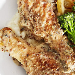 Dijon-Smothered Chicken Legs with Broccolini