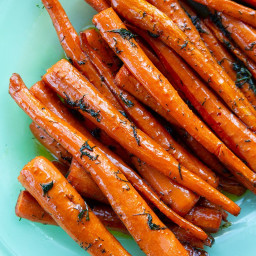 Dill and Brown Sugar Roasted Carrots