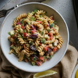 Dill Pasta Salad with a Tahini Dressing