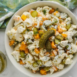 Dill Pickle Salad With Cauliflower (Summer Side Salad!)