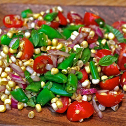 Dinner Tonight: Amagansett Raw Corn, Tomato, and Snap Pea Salad Recipe