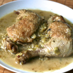 Dinner Tonight: Braised Chicken with Leeks and Cream Recipe