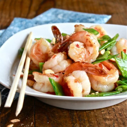 dinner tonight: sweet chili shrimp stir-fry
