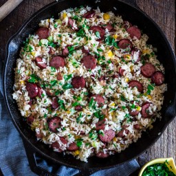Dirty Rice with Smoked Sausage and Bacon