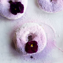 DIY Colorful Ombré Powdered Sugar Donuts