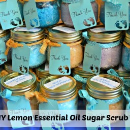 DIY Lemon Essential Oil Sugar Scrub