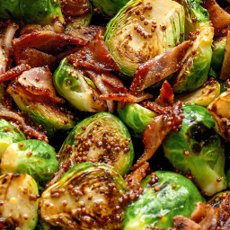 Dorie Greenspan's Maple Syrup and Mustard Brussels Sprouts 