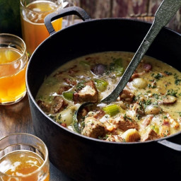 Dorset pork and cider casserole with mustard and sage