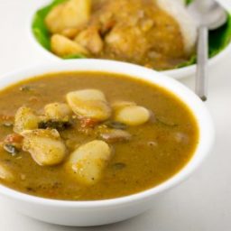Double beans and potato serva recipe