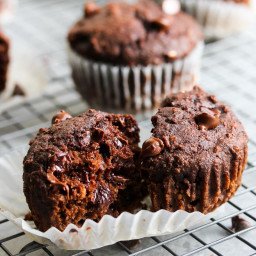 Double Chocolate Beet Muffins