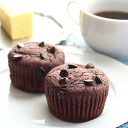 Double Chocolate Blender Muffins