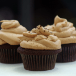 Double Chocolate Cupcakes with Peanut Butter Frosting