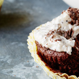 Double Chocolate Cupcakes With Salted Chia Pudding Frosting