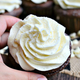 Double Chocolate Cupcakes (with White Chocolate Cream Cheese Frosting)
