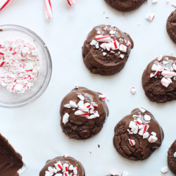 Double Chocolate Dipped Peppermint Cookies