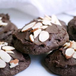 Double Chocolate Frosted Almond Cookies