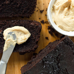 Double-Chocolate Loaf with Peanut Butter Cream Cheese Spread Recipe
