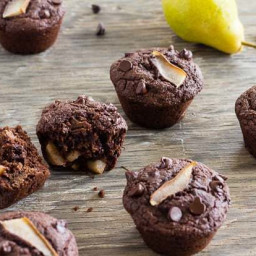 Double Chocolate Maple Pear Muffins