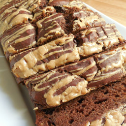 Double chocolate peanut butter banana loaf
