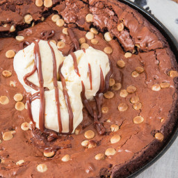 Double Chocolate Skillet Brownie