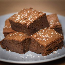 Double Chocolate Sweet Potato Protein Brownies- GF + Healthy