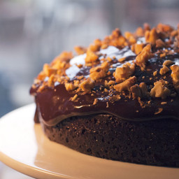 Double Dark Chocolate Cake with Chocolate Ganache