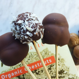 Double Dipped Chocolate Covered Chestnut Pops