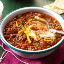 Double-Duty Hearty Chili Without Beans