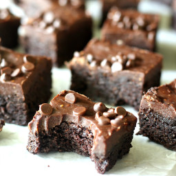 Double Fudge Almond Butter Brownies {Grain Free and Paleo}