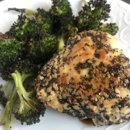 Double Seeded Chicken and Roasted Broccoli