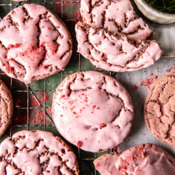 Double Strawberry Sugar Cookies.