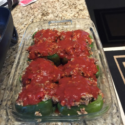 Double Stuffed Green Peppers