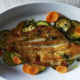Dover Sole with Herb Oil and Zucchini