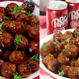Dr Pepper Meatballs made in the Instant Pot
