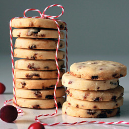 Dried Cranberry Shortbread Cookies