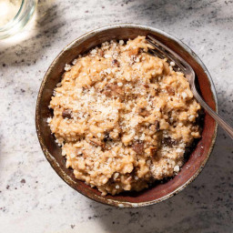 Dried-Porcini-Mushroom Risotto with Goat Cheese Recipe