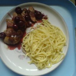 Duck Breast with Cherries And Mint