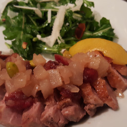 Duck Breast with Pear-Bourbon Relish