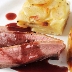 Duck Breast with Potato Dauphinoise & Caramelised Chicory
