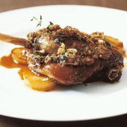Duck confit with Jersey Royals