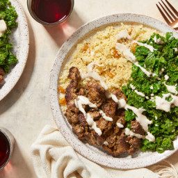 Dukkah-Spiced Beef & Couscous with Kale & Tahini Dressing