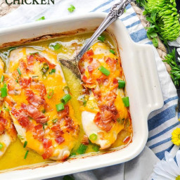 Dump-and-Bake Cheddar Bacon and Chive Chicken Breast Recipe